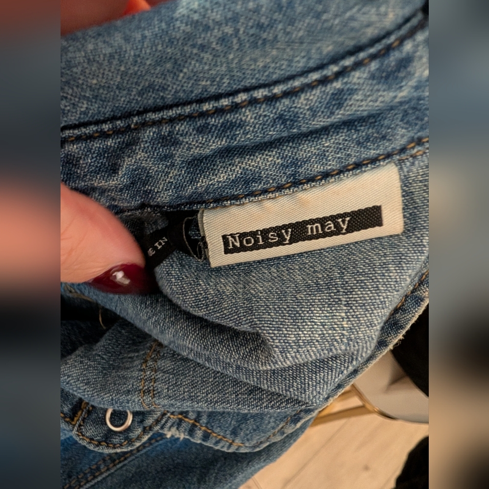 Noisy May Blue Denim Shirt - Picture 2 of 3